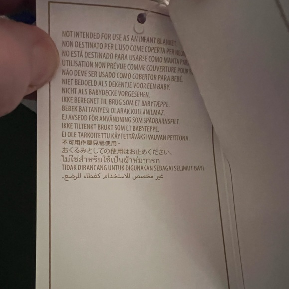 Disney Parks Throw Plaid Manta NWT Coastal Blue White Mickey Mouse - Picture 5 of 5